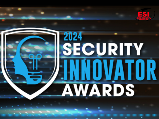 A blue and white logo: 2024 Security Innovator Awards